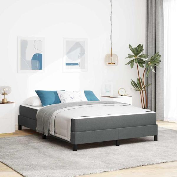 ARDEBO.de - Boxspringbett Sonstiges Dunkelgrau 140 x 200 cm Stoff