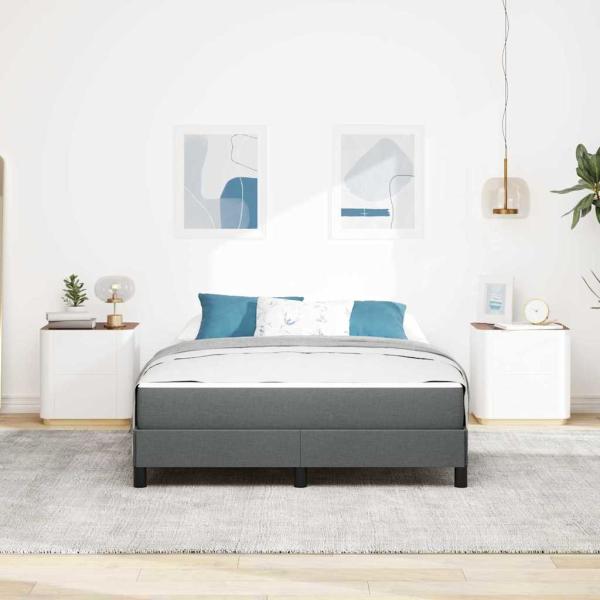 Boxspringbett Sonstiges Dunkelgrau 140 x 200 cm Stoff