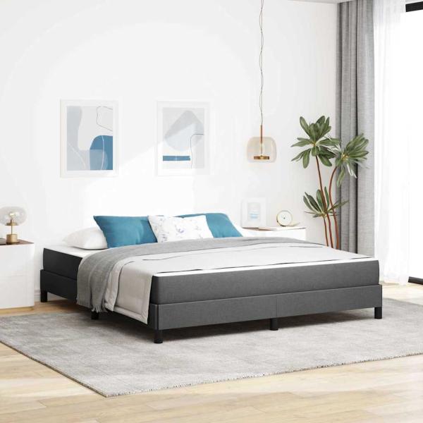 ARDEBO.de - Boxspringbett Sonstiges Dunkelgrau 180 x 200 cm Stoff