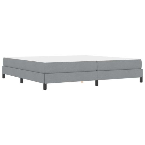 Boxspringbett Sonstiges Hellgrau 200 x 200 cm Stoff