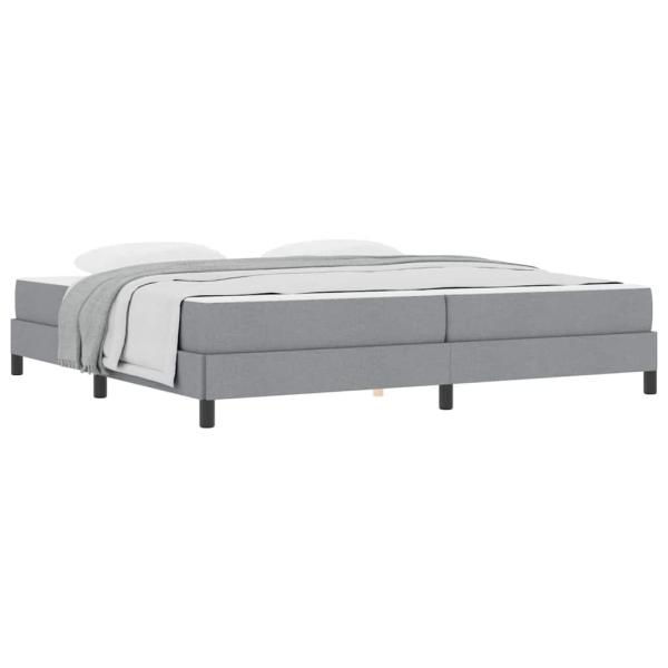 Boxspringbett Sonstiges Hellgrau 200 x 200 cm Stoff