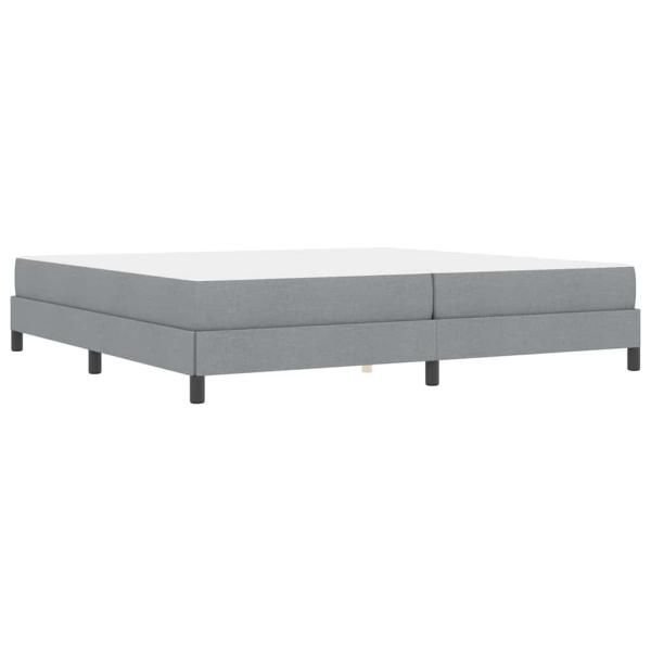 Boxspringbett Sonstiges Hellgrau 200 x 200 cm Stoff