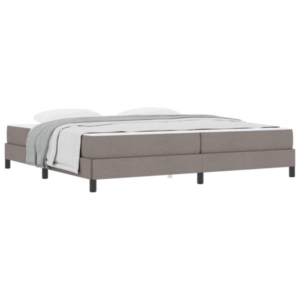 Boxspringbett Sonstiges Taupe 200 x 200 cm Stoff