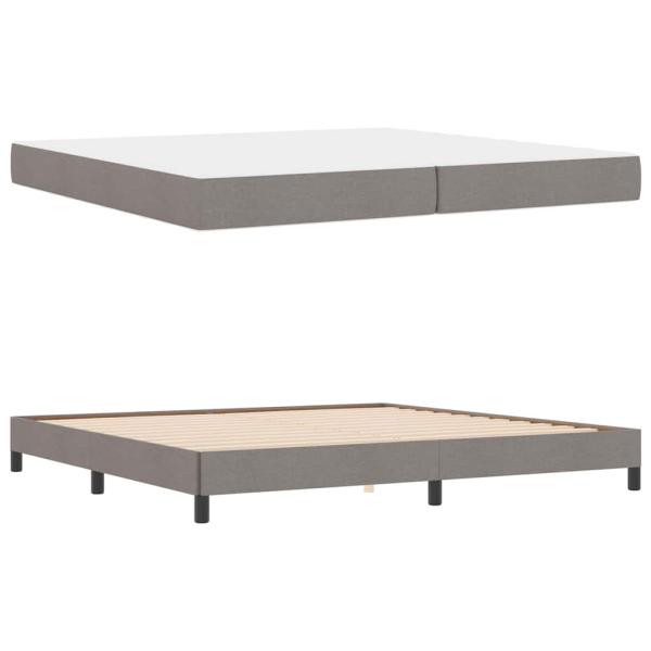Boxspringbett Sonstiges Taupe 200 x 200 cm Stoff