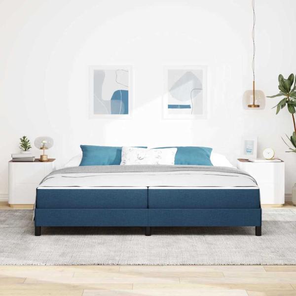 Boxspringbett Sonstiges Blau 200 x 200 cm Stoff