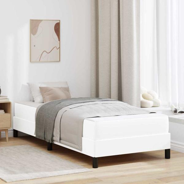 ARDEBO.de - Bett Sonstiges Reinweiß 80 x 200 cm Kunstleder
