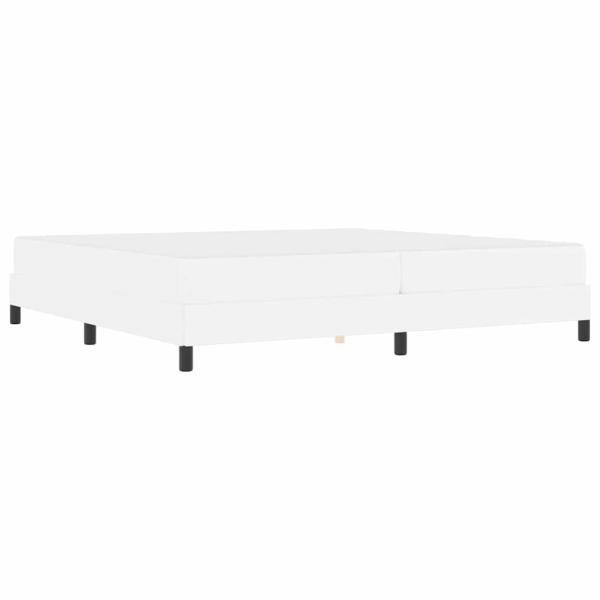 Bett Sonstiges Reinweiß 200 x 200 cm Kunstleder