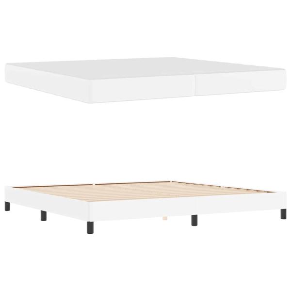 Bett Sonstiges Reinweiß 200 x 200 cm Kunstleder