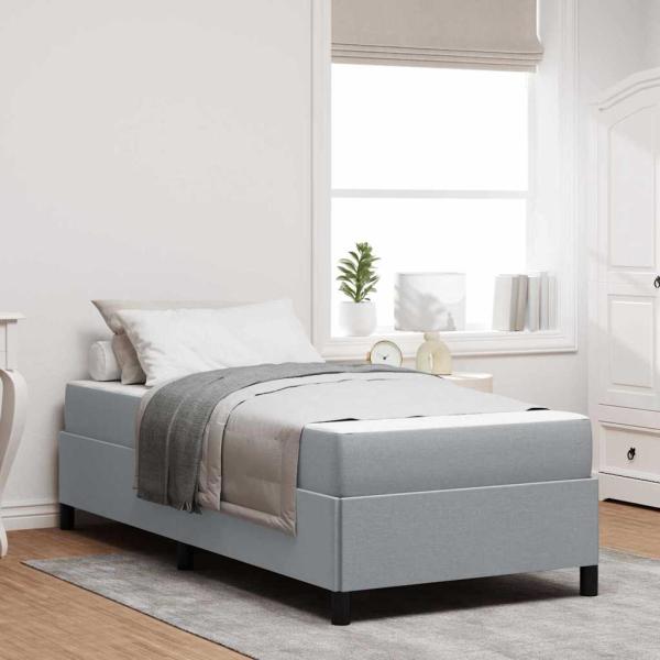 ARDEBO.de - Boxspringbett Hellgrau, Schwarz 80 x 200 cm