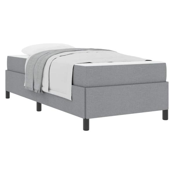 Boxspringbett Hellgrau, Schwarz 80 x 200 cm