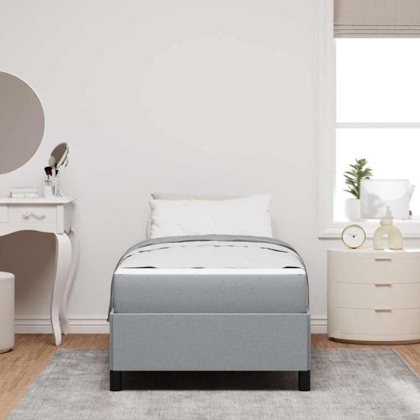 Boxspringbett Hellgrau, Schwarz 80 x 200 cm