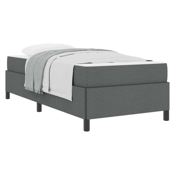 Boxspringbett Dunkelgrau, Schwarz 80 x 200 cm