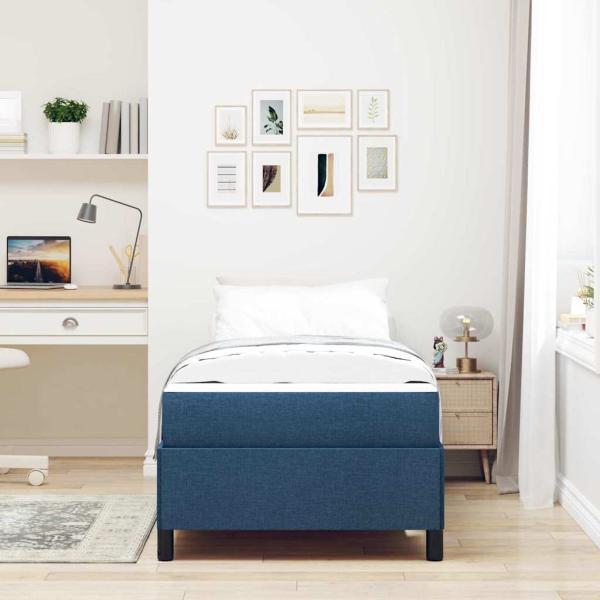 Boxspringbett Hellgrau, Schwarz 80 x 200 cm