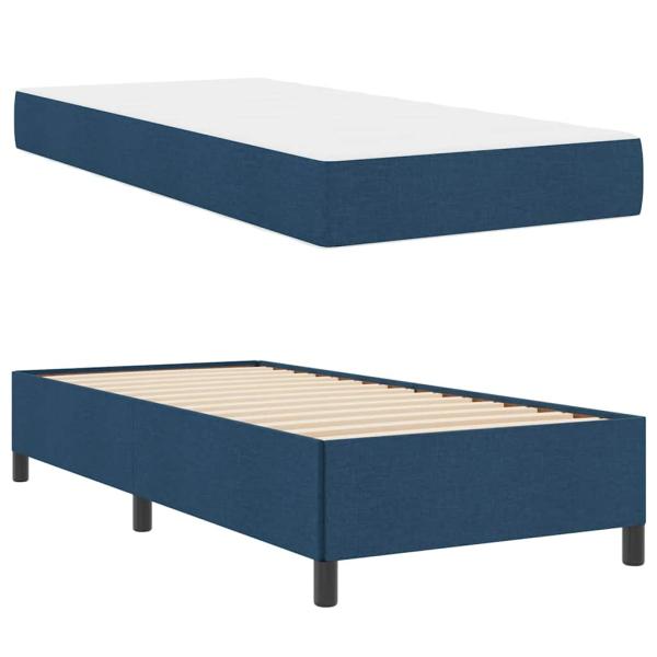 Boxspringbett Hellgrau, Schwarz 80 x 200 cm