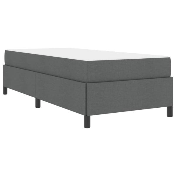 Boxspringbett Dunkelgrau, Schwarz 90 x 190 cm