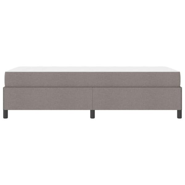 Boxspringbett Taupe, Schwarz 90 x 190 cm Stoff, Ingenieurholz