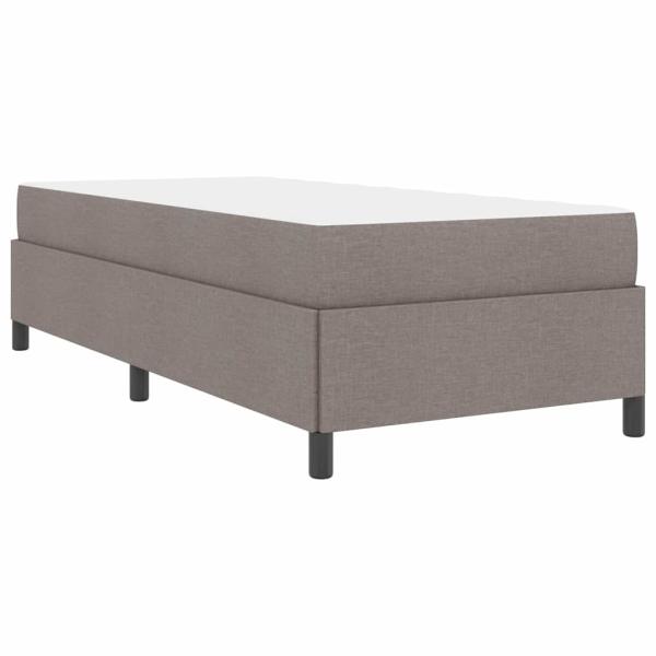 Boxspringbett Taupe, Schwarz 90 x 190 cm Stoff, Ingenieurholz