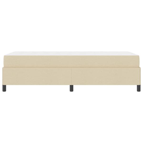 Boxspringbett Creme, Schwarz 90 x 200 cm Stoff, Ingenieurholz