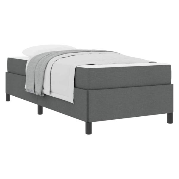 Boxspringbett Dunkelgrau, Schwarz 100 x 200 cm