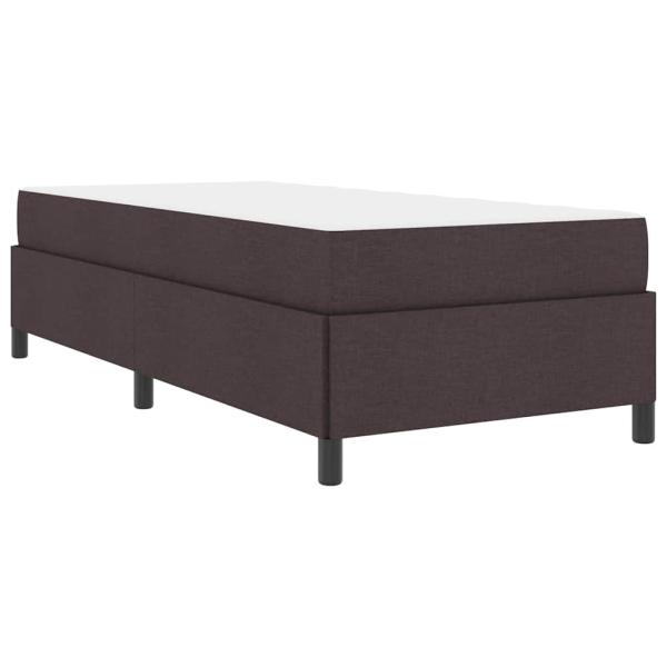 Boxspringbett Braun 100 x 200 cm Stoff, Ingenieurholz