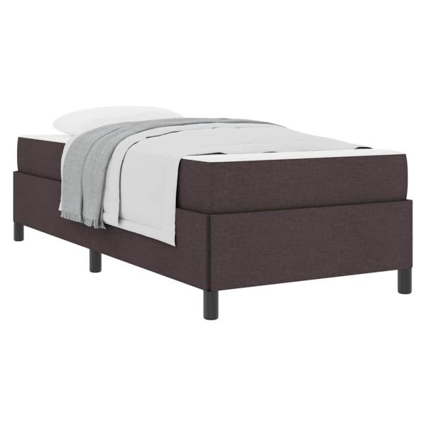 Boxspringbett Braun 100 x 200 cm Stoff, Ingenieurholz
