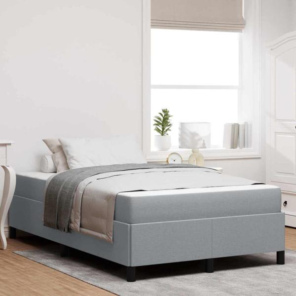 ARDEBO.de - Boxspringbett Hellgrau, Schwarz 120 x 190 cm