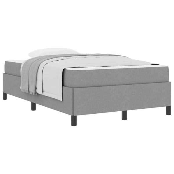 Boxspringbett Hellgrau, Schwarz 120 x 190 cm