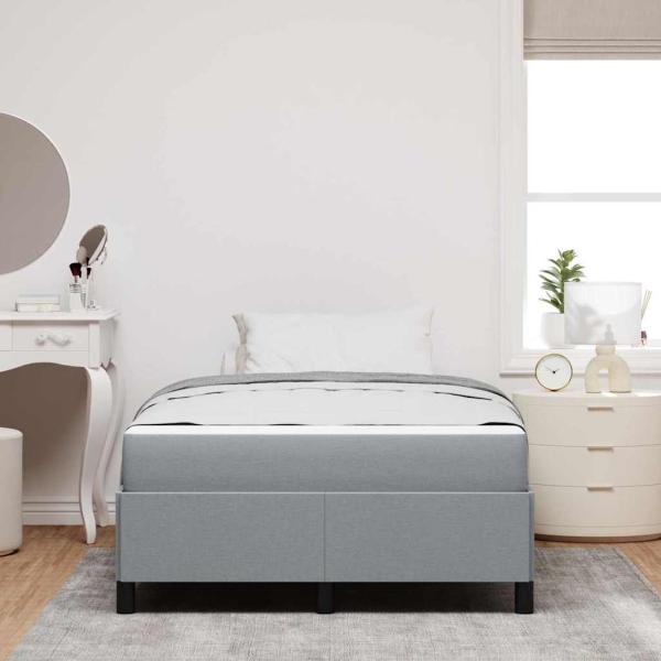Boxspringbett Hellgrau, Schwarz 120 x 190 cm