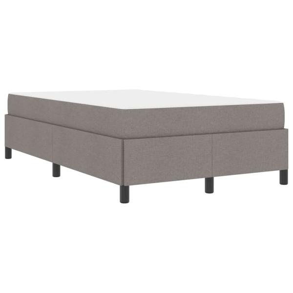 Boxspringbett Taupe, Schwarz 120 x 190 cm Stoff, Ingenieurholz
