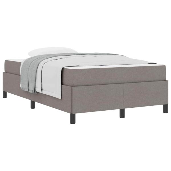 Boxspringbett Taupe, Schwarz 120 x 190 cm Stoff, Ingenieurholz