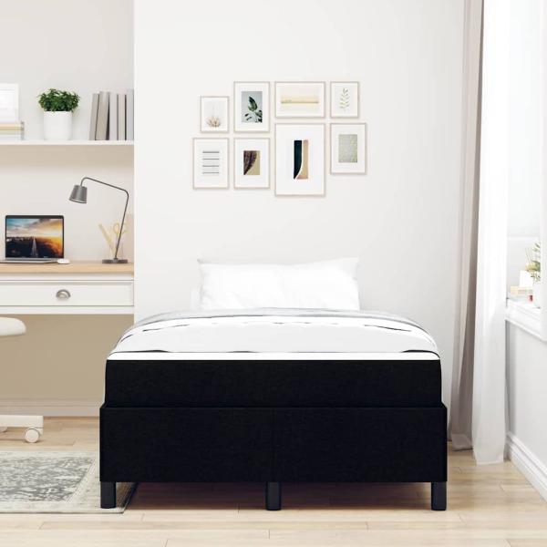 Boxspringbett Schwarz, Schwarz 120 x 200 cm