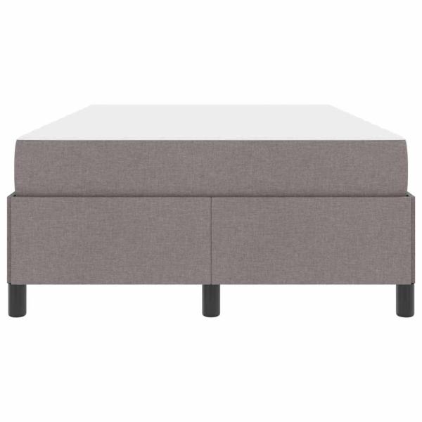 Boxspringbett Taupe, Schwarz 120 x 200 cm Stoff, Ingenieurholz
