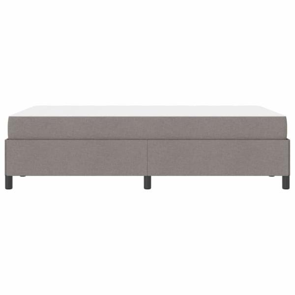 Boxspringbett Taupe, Schwarz 120 x 200 cm Stoff, Ingenieurholz