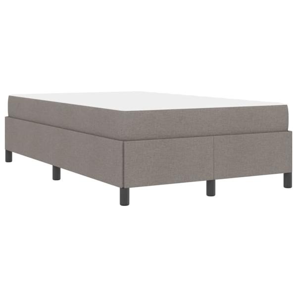 Boxspringbett Taupe, Schwarz 120 x 200 cm Stoff, Ingenieurholz