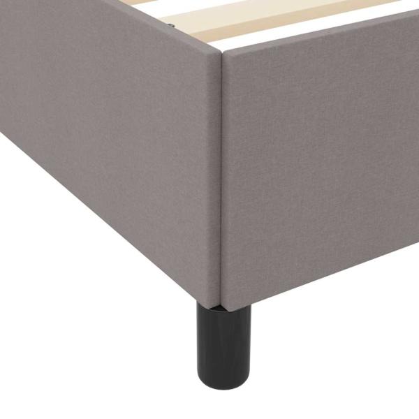 Boxspringbett Taupe, Schwarz 120 x 200 cm Stoff, Ingenieurholz