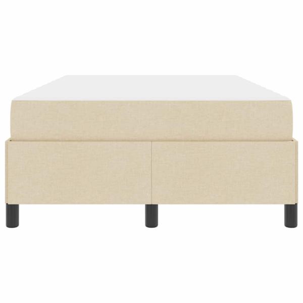 Boxspringbett Creme, Schwarz 120 x 200 cm Stoff, Ingenieurholz