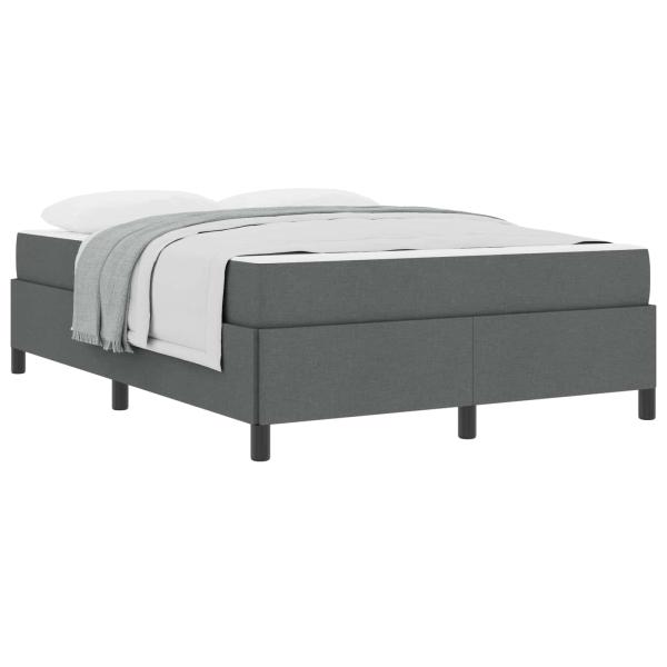 Boxspringbett Dunkelgrau, Schwarz 140 x 190 cm