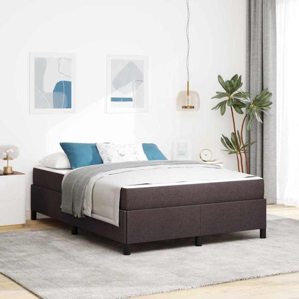 ARDEBO.de - Boxspringbett Braun 140 x 190 cm Stoff, Ingenieurholz