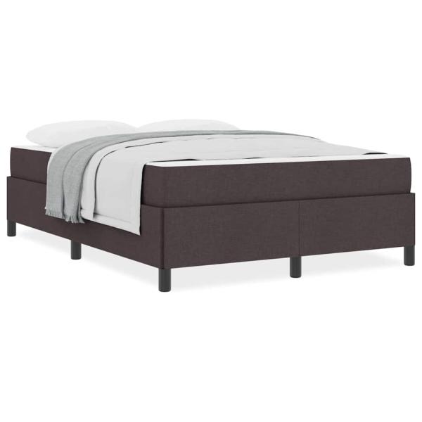 Boxspringbett Braun 140 x 190 cm Stoff, Ingenieurholz
