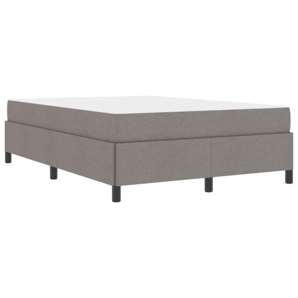 Boxspringbett Taupe, Schwarz 140 x 190 cm Stoff, Ingenieurholz