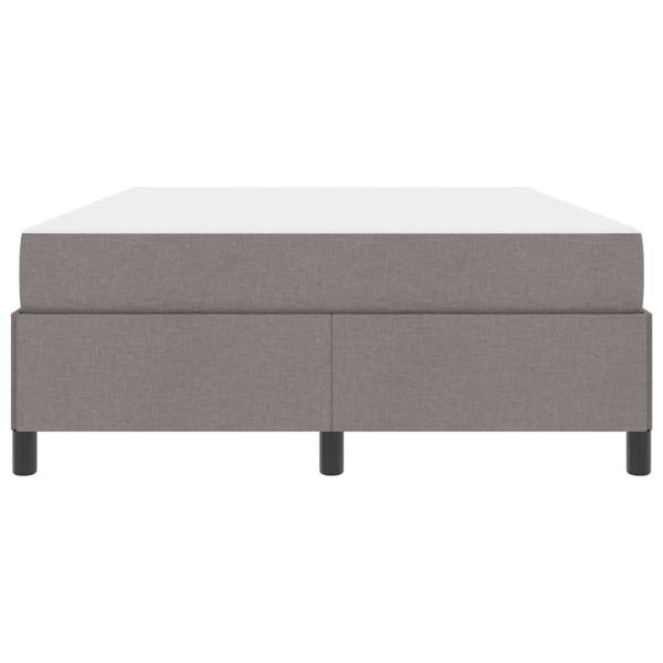 Boxspringbett Taupe, Schwarz 140 x 190 cm Stoff, Ingenieurholz