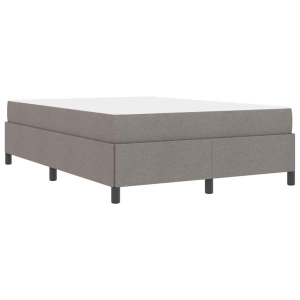 Boxspringbett Taupe, Schwarz 140 x 190 cm Stoff, Ingenieurholz