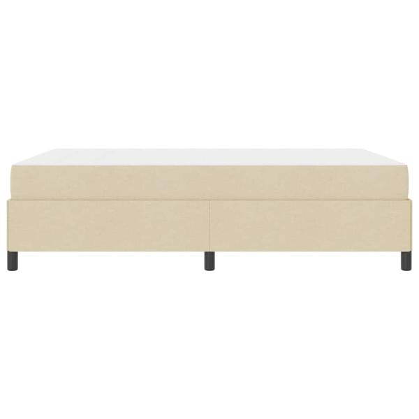 Boxspringbett Creme, Schwarz 140 x 190 cm Stoff, Ingenieurholz