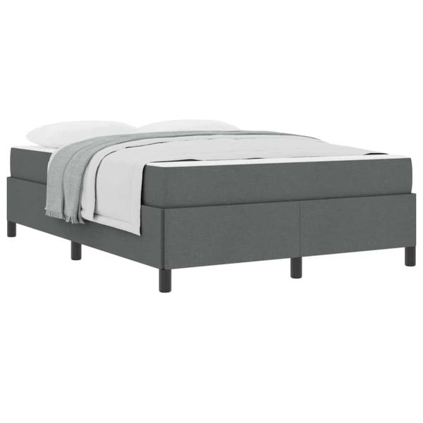 Boxspringbett Dunkelgrau, Schwarz 140 x 200 cm