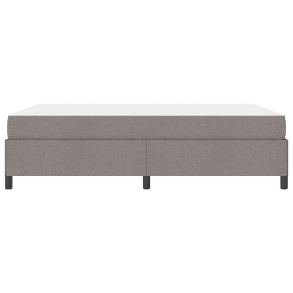 Boxspringbett Taupe, Schwarz 140 x 200 cm Stoff, Ingenieurholz