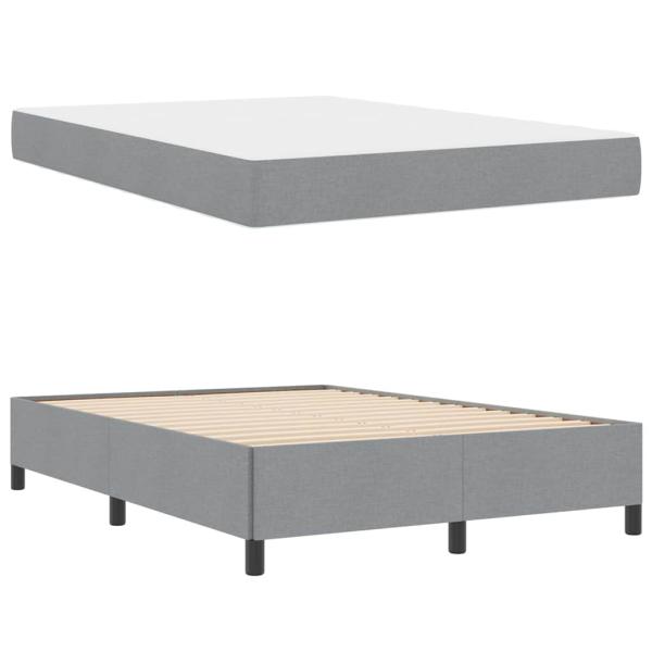 Boxspringbett Hellgrau, Schwarz 160 x 200 cm