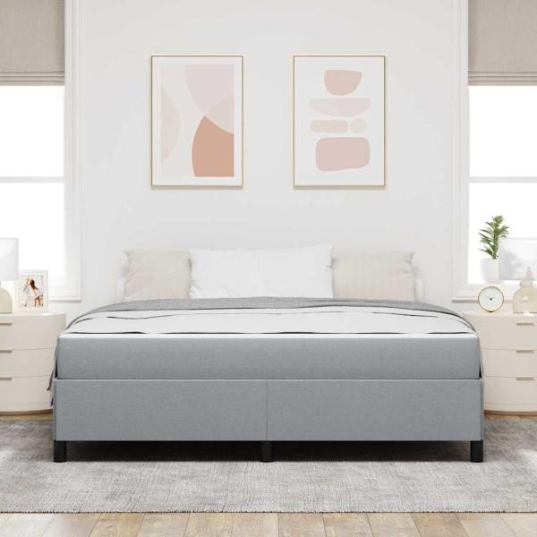 Boxspringbett Hellgrau, Schwarz 180 x 200 cm