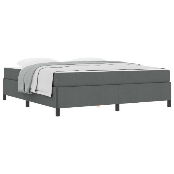 Boxspringbett Dunkelgrau, Schwarz 180 x 200 cm
