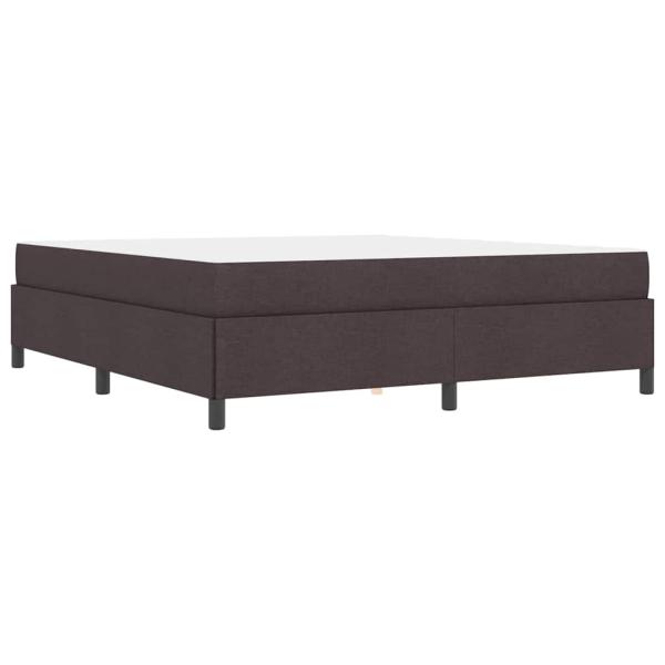 Boxspringbett Braun 180 x 200 cm Stoff, Ingenieurholz