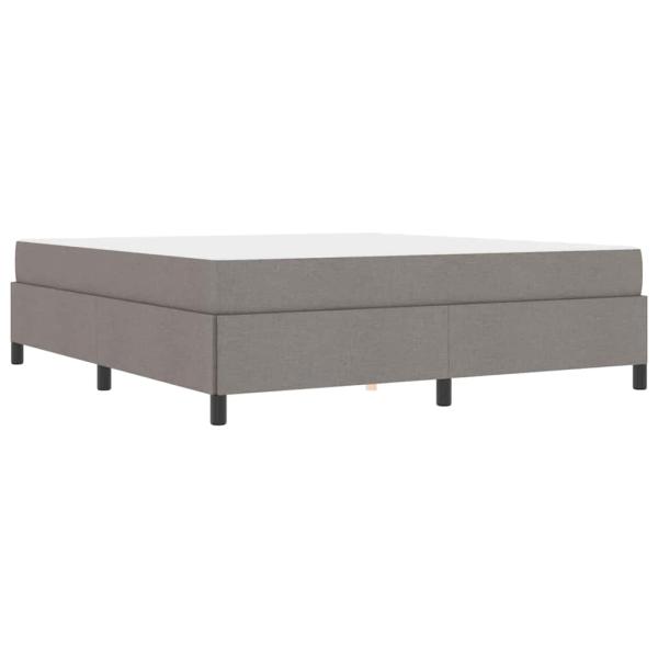 Boxspringbett Taupe, Schwarz 180 x 200 cm Stoff, Ingenieurholz